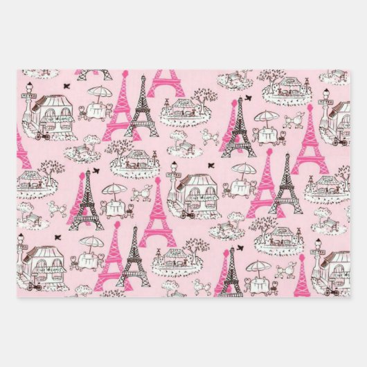 Paris Promenade Inpakpapier Vel (Voorkant)