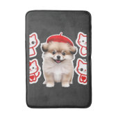 Paris Pup & Kitty Crew � Cute Beret Hond en Kat Badmat (Voorkant Verticaal)