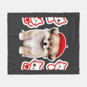 Paris Pup & Kitty Crew � Cute Beret Hond en Kat Fleece Deken (Voorkant (Horizontaal))