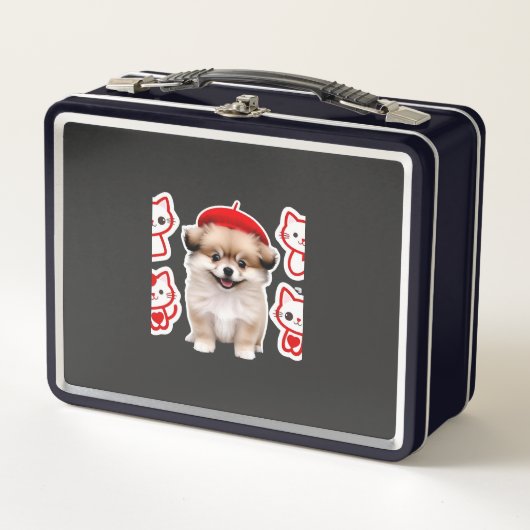 Paris Pup & Kitty Crew � Schattige Baret Hond en K (Voorkant)