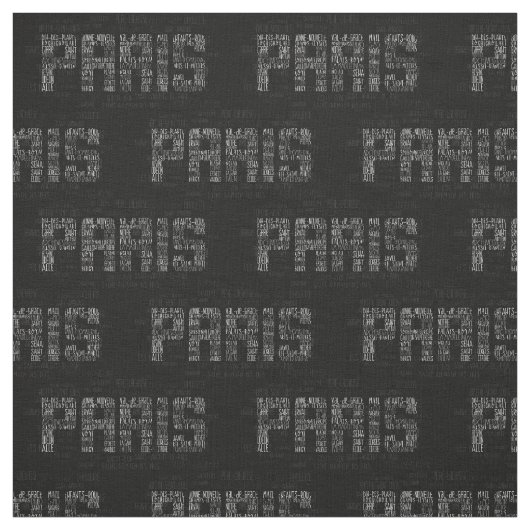Paris Quarters Typographic Word Art Stof (Swatch)
