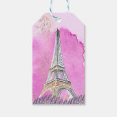 Paris Quinceanera Eiffeltoren Roze Bedankt Cadeaulabel (Voorkant)