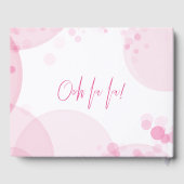 Paris Quinceanera Eiffeltoren Roze Wit Verjaardag Gastenboek (Achterkant)