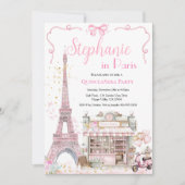 Paris Quinceañera Verjaardagmiddag Tea Party Kaart (Voorkant)