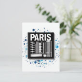 Paris Reisboek Plank Briefkaart (Staand voorkant)