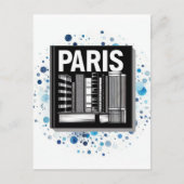 Paris Reisboek Plank Briefkaart (Voorkant)