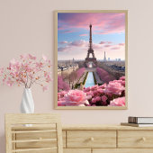 Paris Reizen Eiffeltoren Rozen Poster