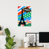 Paris Reizen Pop Art Poster (Thuiskantoor)