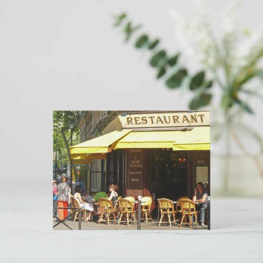 Paris Restaurant Briefkaart (Staand voorkant)