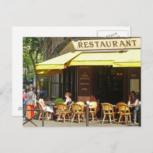 Paris Restaurant Briefkaart (Voorkant / Achterkant)