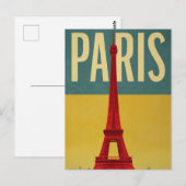 Paris retro briefkaart (Voorkant / Achterkant)