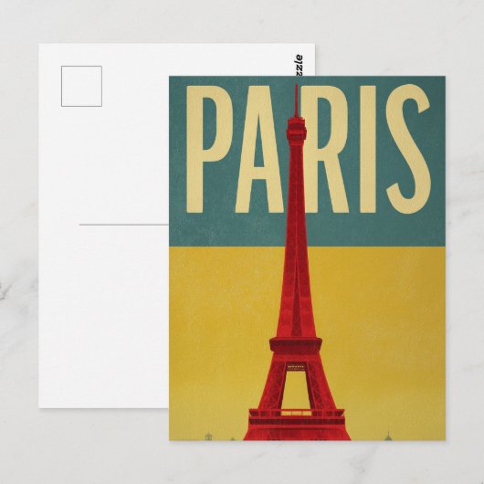 Paris retro briefkaart (Voorkant / Achterkant)