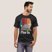Paris Retro Louvre Museum Frankrijk Art T-shirt (Voorkant volledig)