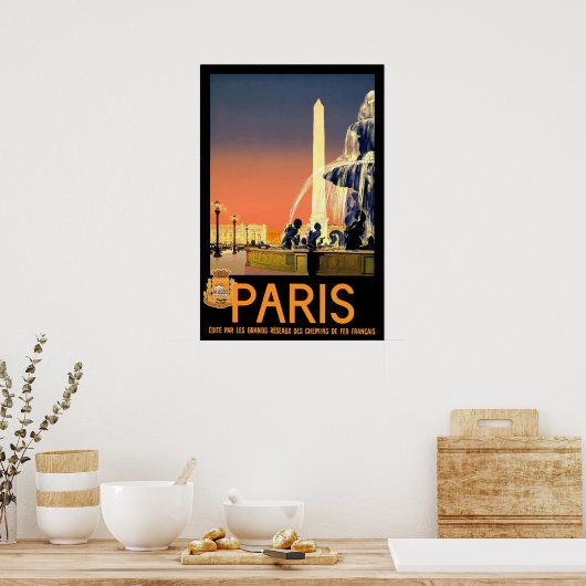 Paris Retro Poster (Keuken)