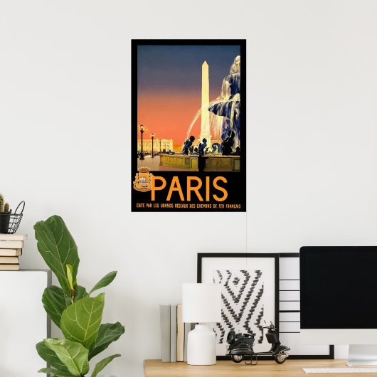 Paris Retro Poster (Thuiskantoor)