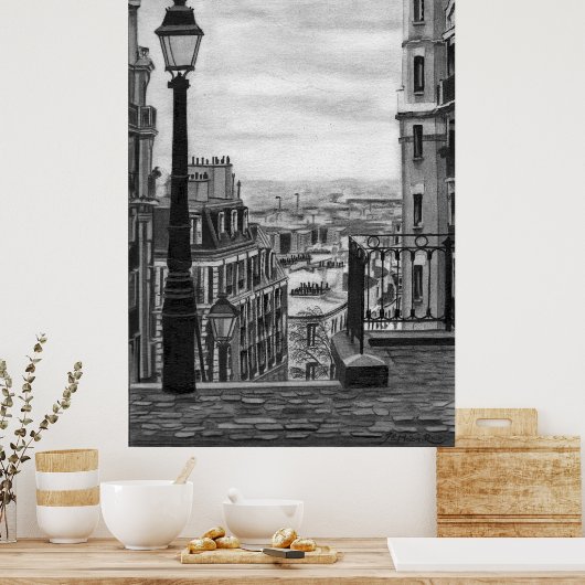 Paris Road Poster (Keuken)