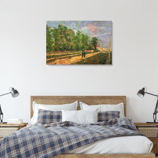 Paris Road with Peasant by Vincent van Gogh Canvas Afdruk (Insitu (Slaapkamer))