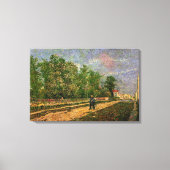 Paris Road with Peasant by Vincent van Gogh Canvas Afdruk (Voorkant)