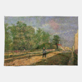 Paris Road with Peasant by Vincent van Gogh Theedoek (Horizontaal)