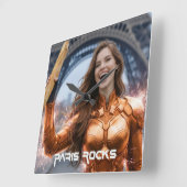 PARIS ROCKS VIERKANTE KLOK (Hoek)