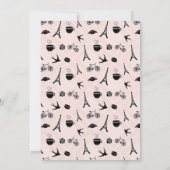 Paris Romance Lingerie Shower Invitation Kaart (Achterkant)