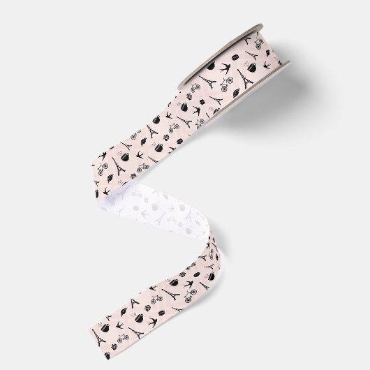 Paris Romance Patterned Grosgrain Lint (Achterkant)