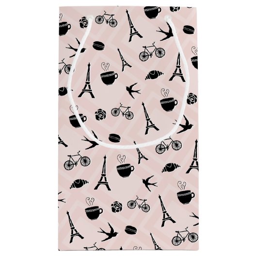 Paris Romance Patterned Klein Cadeauzakje (Achterkant)