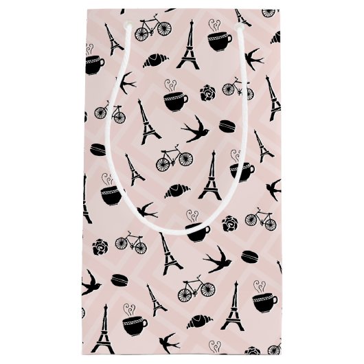 Paris Romance Patterned Klein Cadeauzakje (Voorkant)