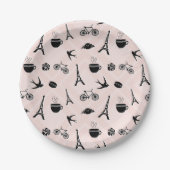Paris Romance Patterned Papieren Bordje (Voorkant)
