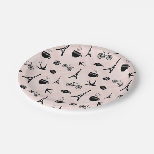 Paris Romance Patterned Papieren Bordje (Gekanteld)