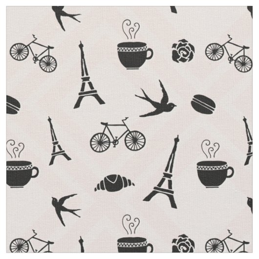 Paris Romance Patterned Stof (Close Up)