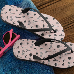 Paris Romance Patterned Teenslippers