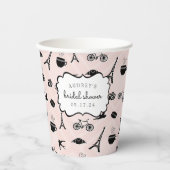 Paris Romantisch Bruidsfeest Papieren Bekers (Voorkant)
