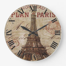 Paris-ronde acrylwandklok