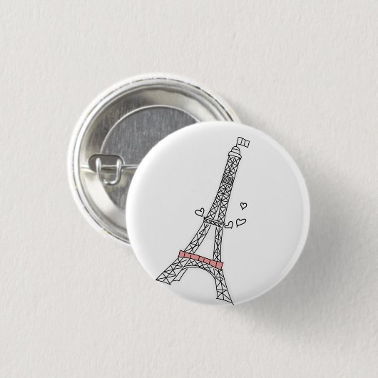 Paris Ronde Button 3,2 Cm (Voorkant /achterkant)
