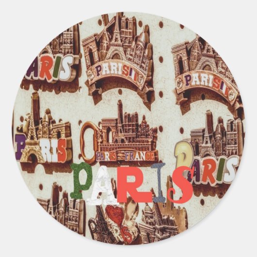 paris ronde sticker (Voorkant)