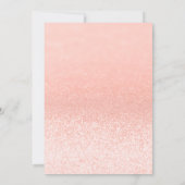 Paris Roos Gold Glitter Lights Quinceañera Kaart (Achterkant)