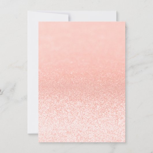 Paris Roos Gold Glitter Lights Sweet 16 Bedankkaart (Achterkant)