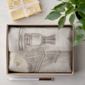 Paris Rose Brieven Vintage Decoupage Tissuepapier (Geschenk)