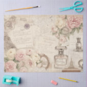 Paris Rose Brieven Vintage Decoupage Tissuepapier (Craft)