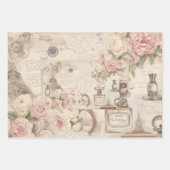 Paris Rose Vintage Inpakpapier Set Vel (Voorkant 3)