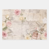 Paris Rose Vintage Inpakpapier Set Vel (Voorkant 2)