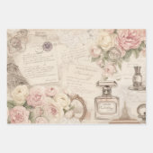 Paris Rose Vintage Inpakpapier Set Vel (Voorkant)