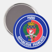 Paris Round Emblem Magneet (Voorkant / Achterkant)