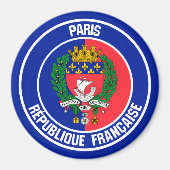 Paris Round Emblem Magneet (Voorkant)