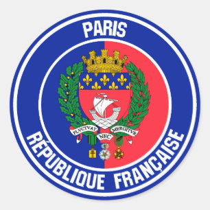 Paris Round Emblem Ronde Sticker