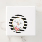 Paris Roze Bloem Romantische Bedankkaart Tag Bedankjes Labels (In situ)