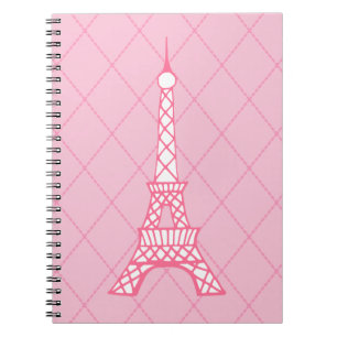 Paris Roze Eiffeltoren Student Klaslokaal Notitieb Notitieboek