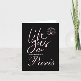 Paris roze en zwarte Paris thema uitnodiging