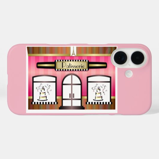 Paris Roze Franse Banketbakkerij Case-Mate iPhone Case (Achterkant (horizontaal))